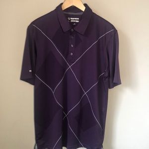 Sunice Silver Polo Golf Shirt in Purple Men’s Size Large NWOT